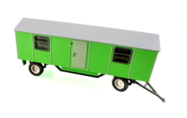 H0: FG000846 Bauwagen / Baustellenanhänger Typ A8 grün. Aufwendig bedruckt