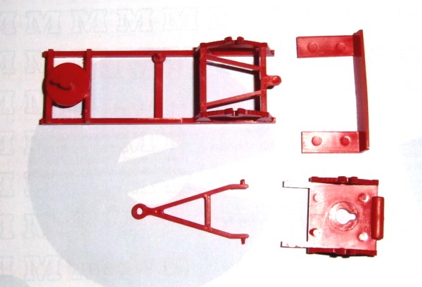 3 Stück Hängerfahrgestell für Anhänger IFA E5 "Feuerwehrrot"