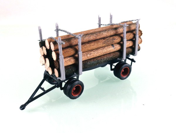 H0: FG001090 Kurzholztransporter der Forstwirtschaft mit Echtholzbeladung