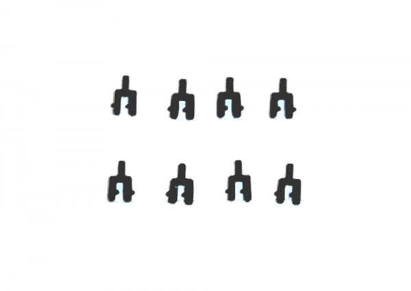 8 Stück Maulkupplung / Modellkupplung in schwarz