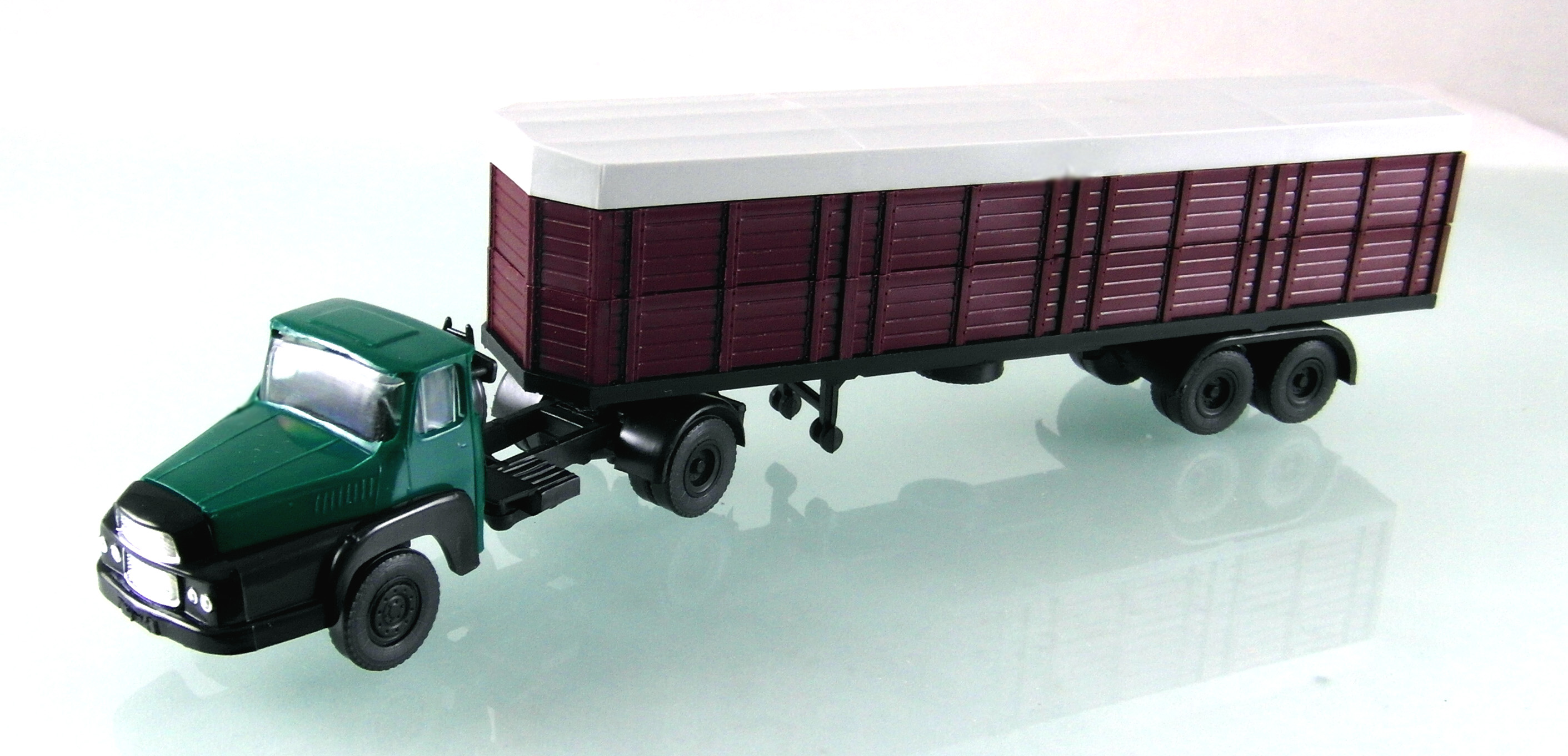 Shop für gebrauchte Modellautos - Unic Izoard Pritschensattelzug blau