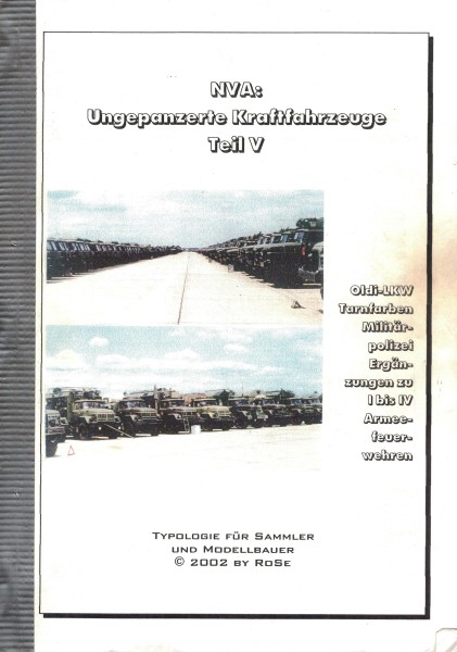 FG009912 Fachbuch "NVA: Ungepanzerte Fahrzeuge Teil V"