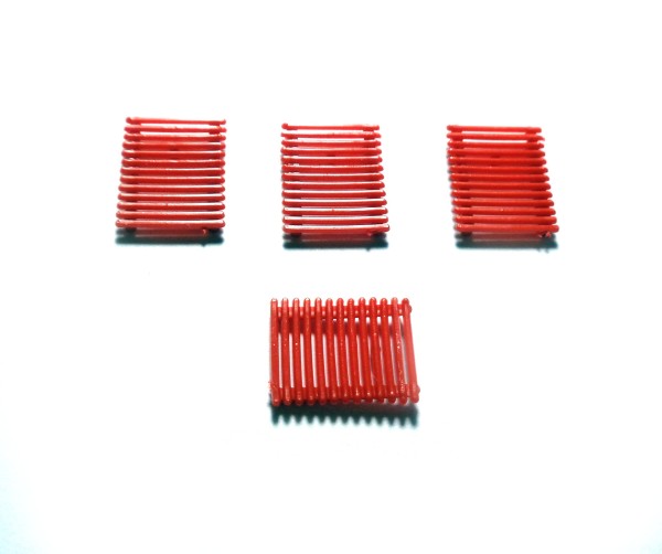 H0: 90000328 Set mit 4 Stück Dachplattform / Fotografierplattform, Farbe Fw-rot