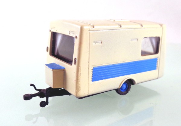 H0: FG001094 DDR Wohnwagen Intercamp 350 beige / blau -Kleinserienmodell--