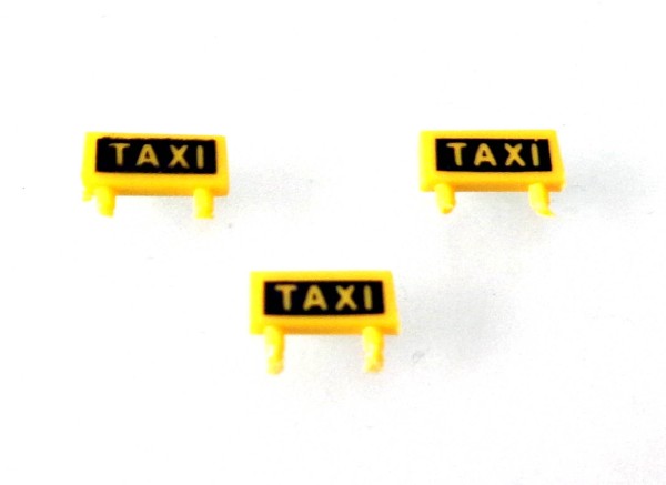 H0: 90000303 Set mit 3 Stück Taxischild. Breite 6,0 mm / Höhe 2,6 mm