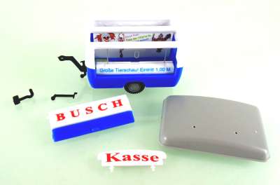Busch 1580 Kassenhaus – Holzmodell Mit Drehkreuz, 49x34mm – Für Modellbahn & Dioramen – Wildpark-Serie