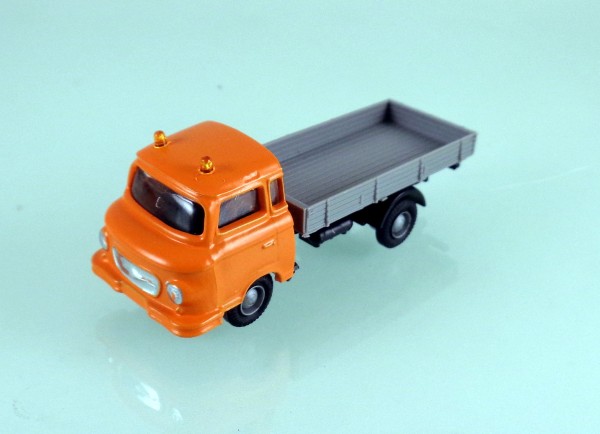 H0: FG000237 IFA B1000 Pritsche orange, kommunal mit Rundumkennleuchten -Kleinserienmodell--
